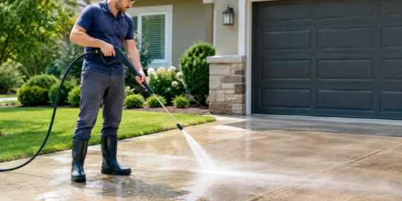 Driveway Pressure Washing That Protects Concrete
