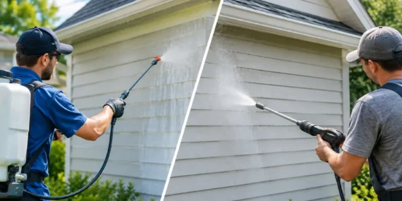 Softwash vs Pressure Washing - Which Is Safer?